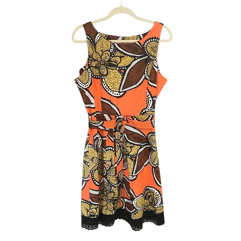 Tradition Vintage Style Shift Dress With Belt Size 14